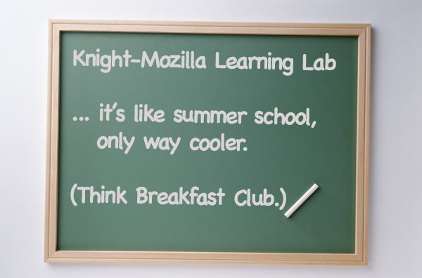 Knight-Mozilla Learning Lab. It's like summer school, only way cooler